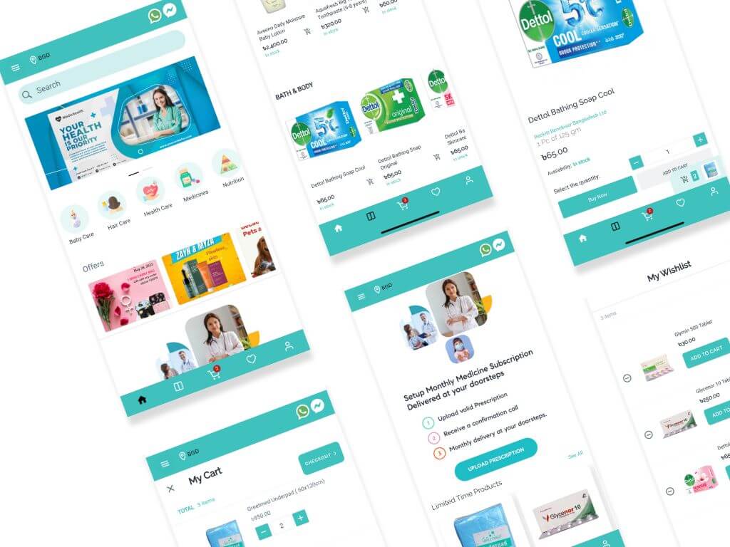 Mobile App for Pharmacy, ecommerce
